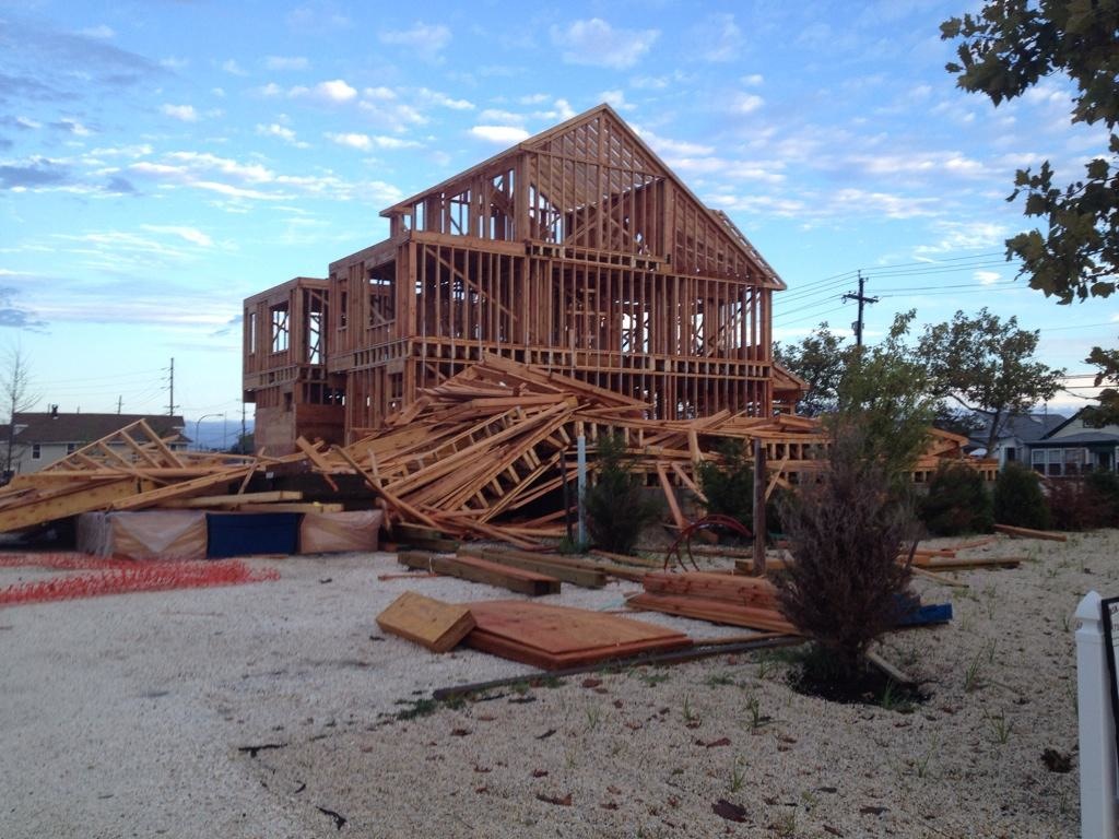 Jersey Shore Destroyed Wooden Home 