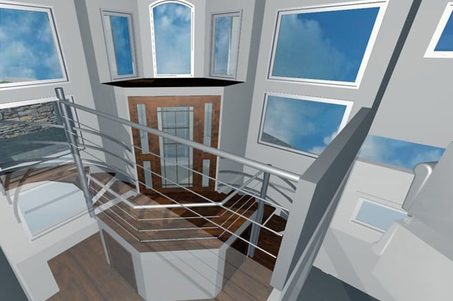 3D rendering of a Brielle waterfront home presented to the town board for approval