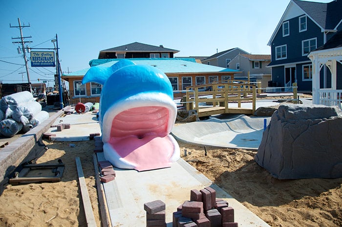 Barnacle Bills Amusements site in Ortley Beach NJ during reconstruction after Hurricane Sandy