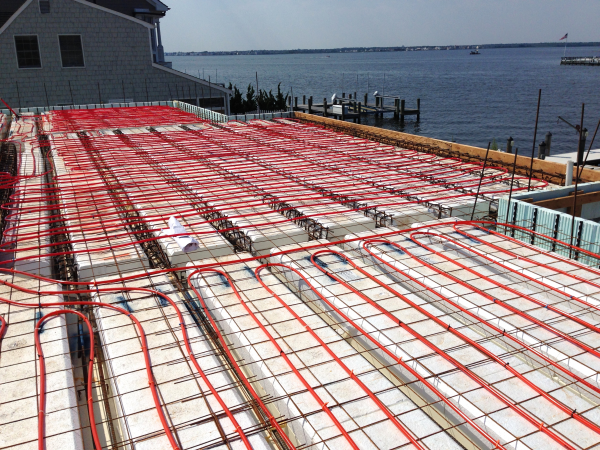 ICF Lite-Deck floor system installed over reinforced concrete foundation walls